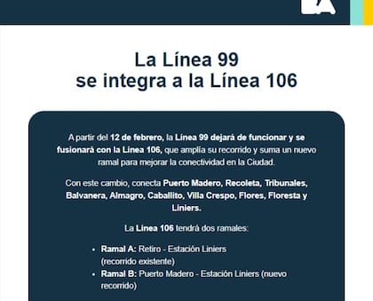 Parte del comunicado oficial del GCBA sobre la operación