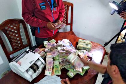 Parte del dinero secuestrado