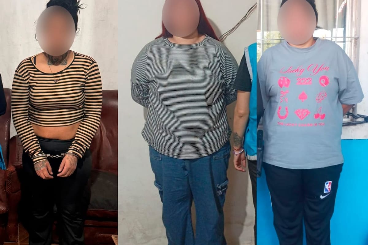 Parte del grupo detenido en los procedimientos simultáneos en Constitución, Boedo, San Nicolás, Avellaneda y Moreno