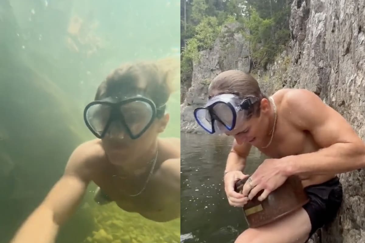 Parte del grupo volvió a sumergirse para rastrear el preciado anillo, pero se encontraron con algo realmente extraño