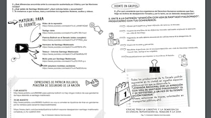 Parte del instructivo para alumnos de Nivel Secundario. Foto: CTERA