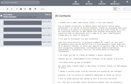 Parte del intercambio de LA NACIÓN con alias Lobachevski