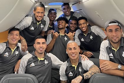 Parte del plantel de Atlético Mineiro, en viaje a Buenos Aires para disputar la final de la Copa Libertadores