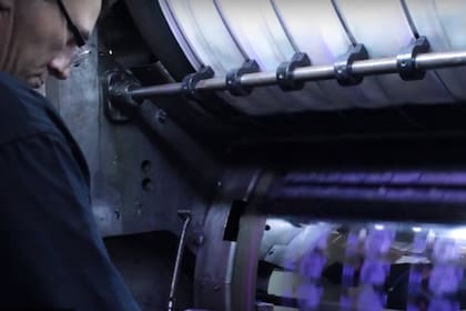 Parte del proceso de impresión de los billetes