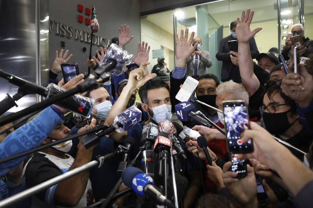 Parte médico dado después de la operación.