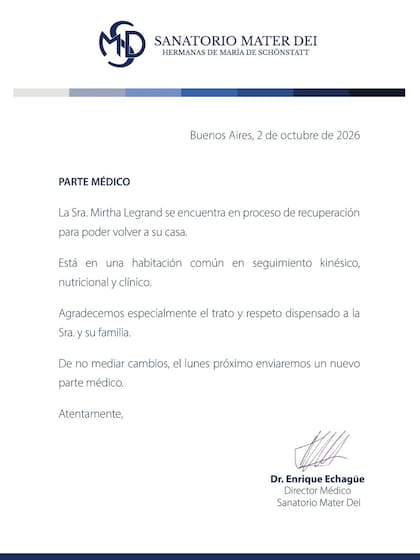 Parte Mirtha Legrand - Viernes 02/10