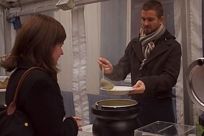 Participando de una actividad benéfica en Suiza.