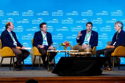 Participaron del panel Tomás Allende, del estudio Beccar Varela; Mariano Bosch, CEO y cofundador de Adecoagro; Ignacio Bartolomé, CEO de GDM; y Delfín Uranga, fundador y CEO de SiloReal