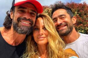 Pasado y presente. Sabrina Rojas con Luciano Castro y el Tucu López