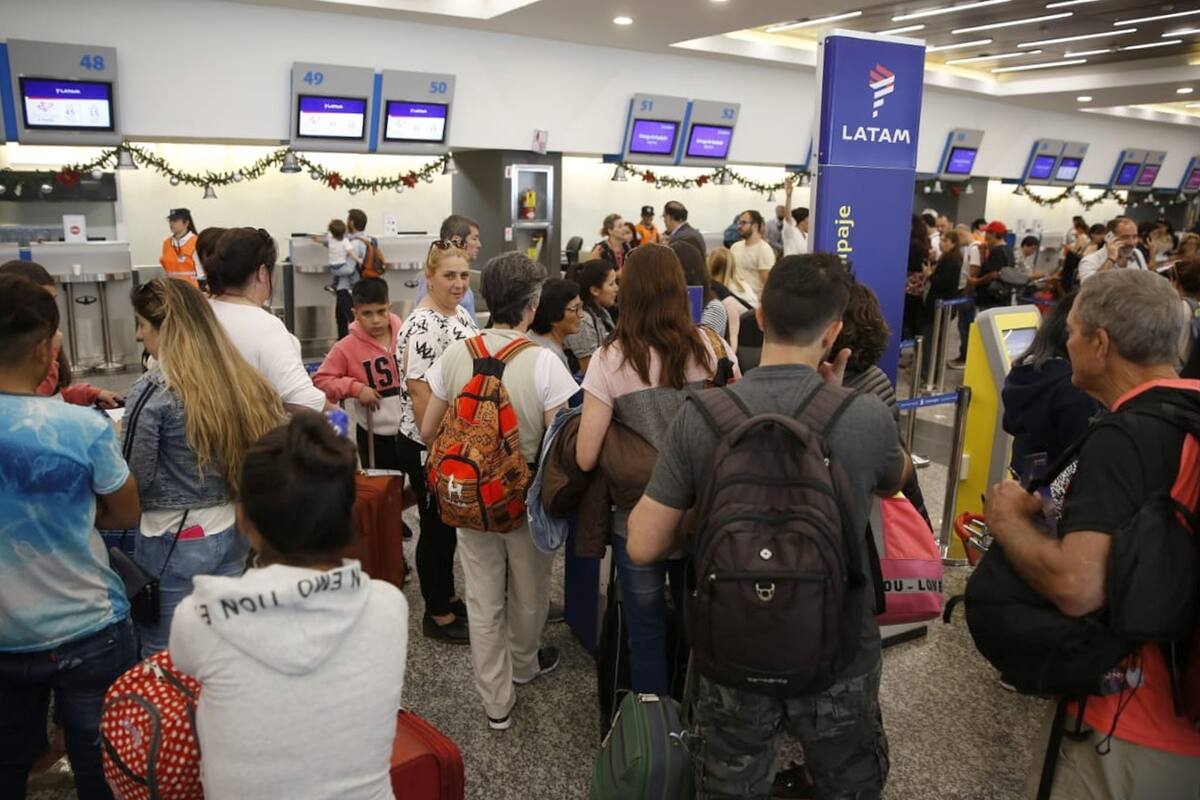 Pasajeros varados en Aeroparque