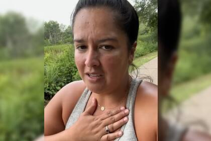 Paseó por un parque y vivió un momento de temor (Captura video @aylentrejorichter)