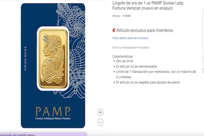 Paso a paso, cómo comprar oro online en Cotsco.