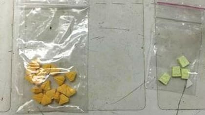 Pastillas decomisadas anteayer, que iban a la fiesta electrónica Time Warp