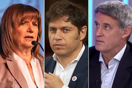 Patricia Bullrich, Axel Kicillof y Alfonso Prat Gay