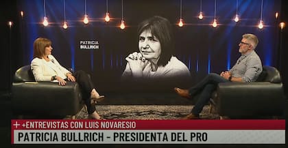 Patricia Bullrich con Luis Novaresio