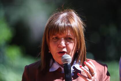 Patricia Bullrich, durante el anuncio en el Jardín Botánico