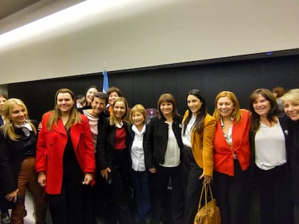Patricia Bullrich, durante la cumbre de JxC