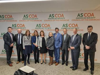 Patricia Bullrich durante su gira por Estados Unidos