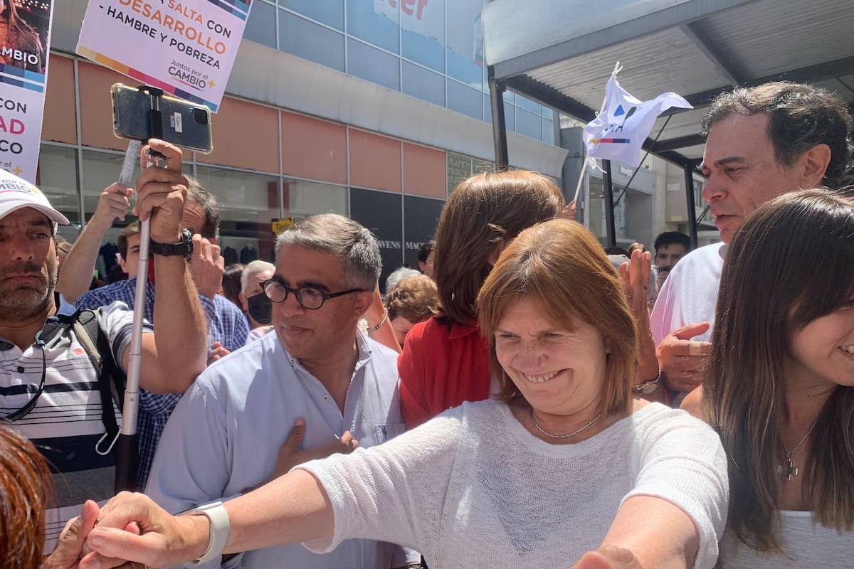 Patricia Bullrich, durante su visita a Salta