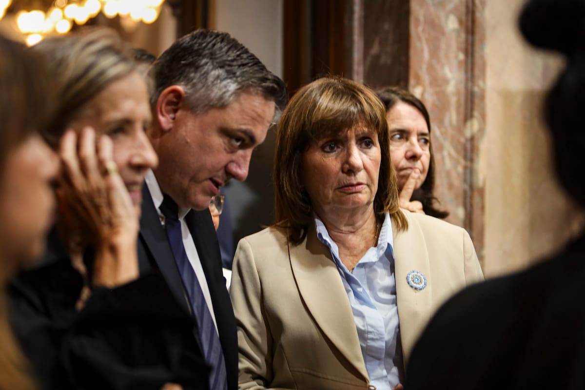 Patricia Bullrich, el viernes, al aceptar los cambios de Diputados en el proyecto de reforma laboral