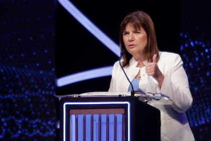 Patricia Bullrich en el primer debate presidencial 2023