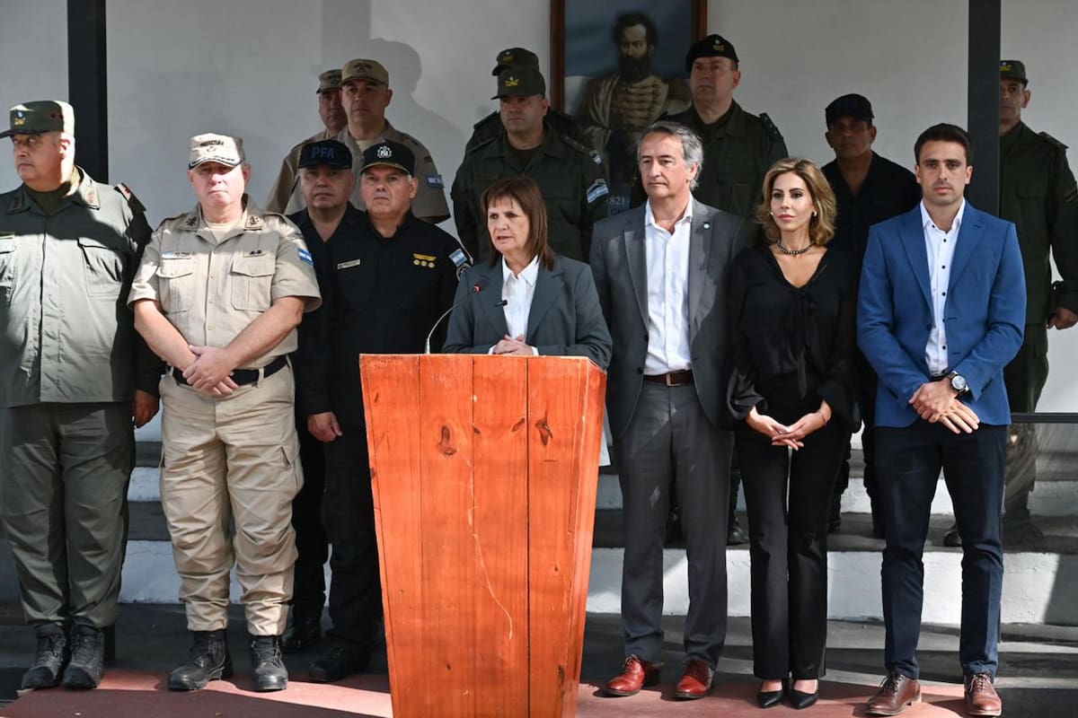 Patricia Bullrich en Rosario presentando la denominada ley Antimafia