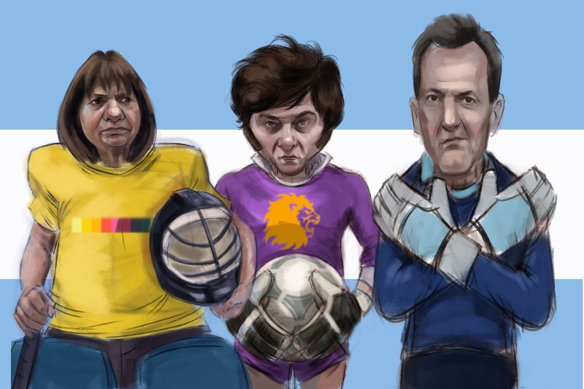 Patricia Bullrich, Javier Milei y Sergio Massa, candidatos desde el arco