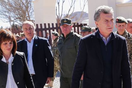 Patricia Bullrich, Oscar Aguad y Mauricio Macri