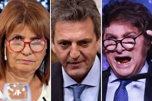 Patricia Bullrich, Sergio Massa y Javier Milei
