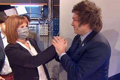 Patricia Bullrich y Javier Milei, en enero último