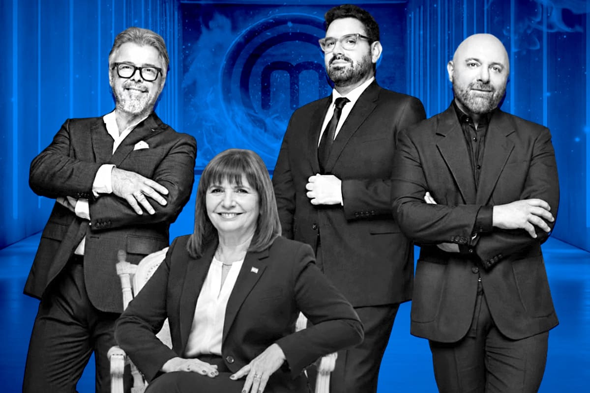 Patricia Bullrich y los tres célebres cocineros