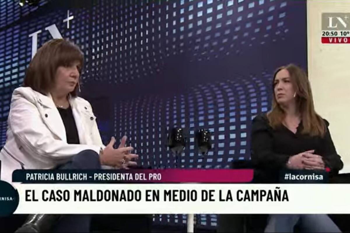 Patricia Bullrich y María Eugenia Vidal, en una entrevista para La Cornisa, por LN+