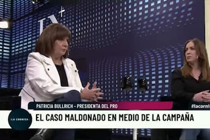 Patricia Bullrich y María Eugenia Vidal, en una entrevista para La Cornisa, por LN+