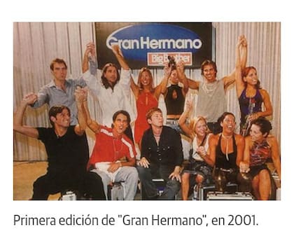 Patricia junto al resto de los participantes de Gran Hermano 2001