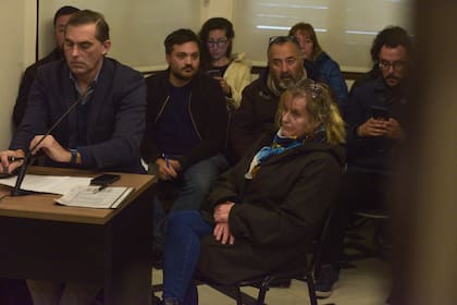 Patricia Kadgien, esta mañana, durante la audiencia en la sede judicial de Mar del Plata por el cuadro robado