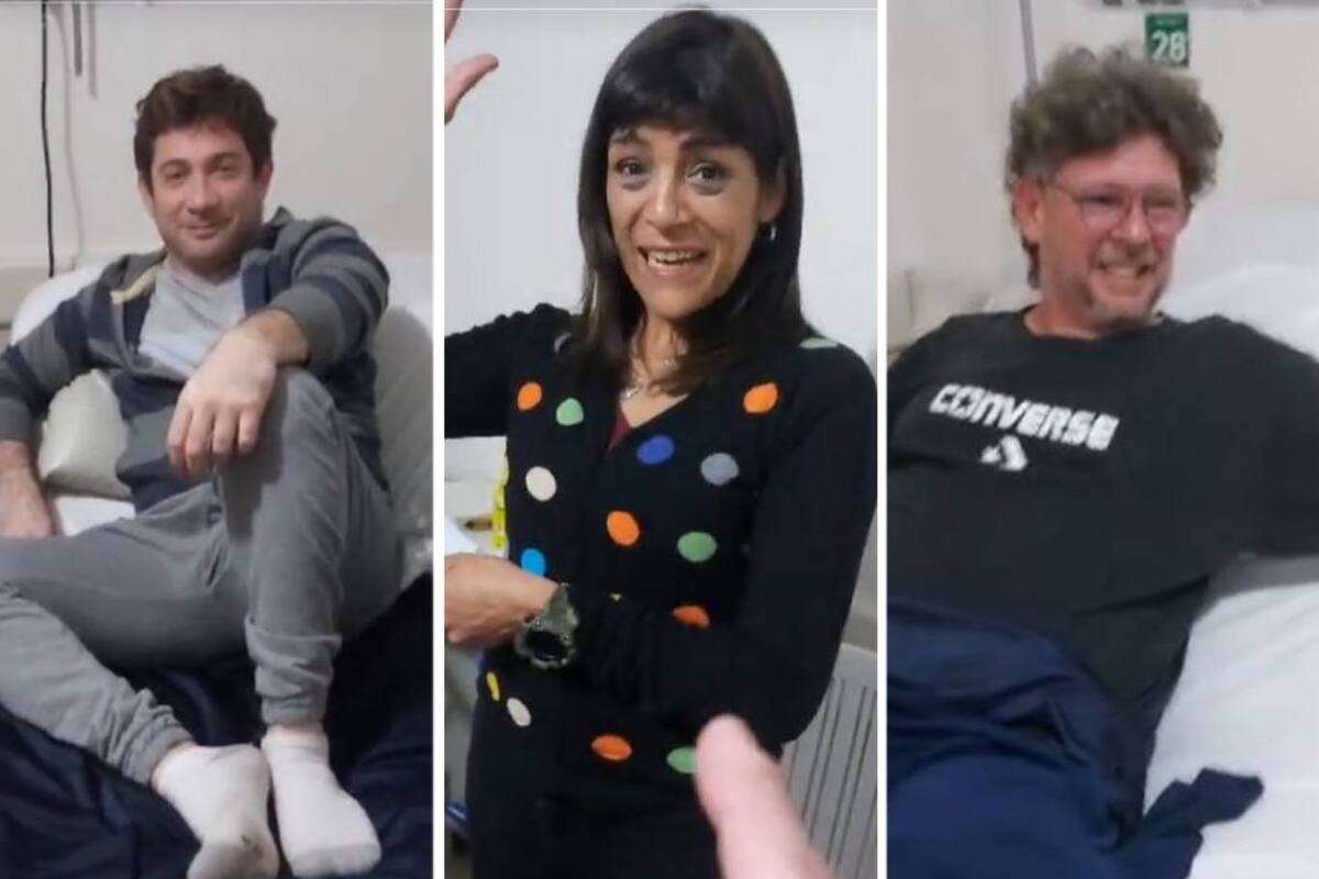 Patricia se vio de pronto, en la misma habitación de hospital, con su actual marido, Matías y su ex, Diego, que habían sufrido ambos un infarto