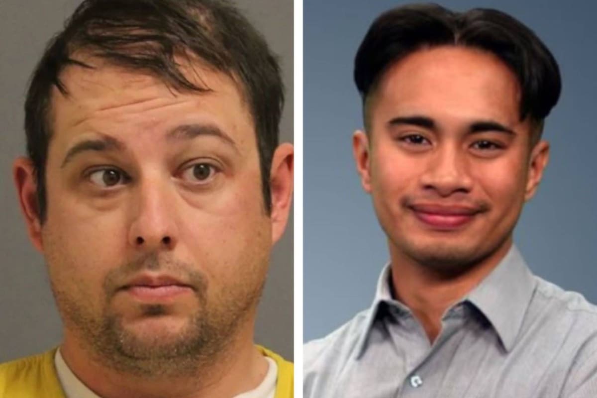 Patrick Thomas Egan (izquierda) persiguió y atacó al reportero Ja'Ronn Alex