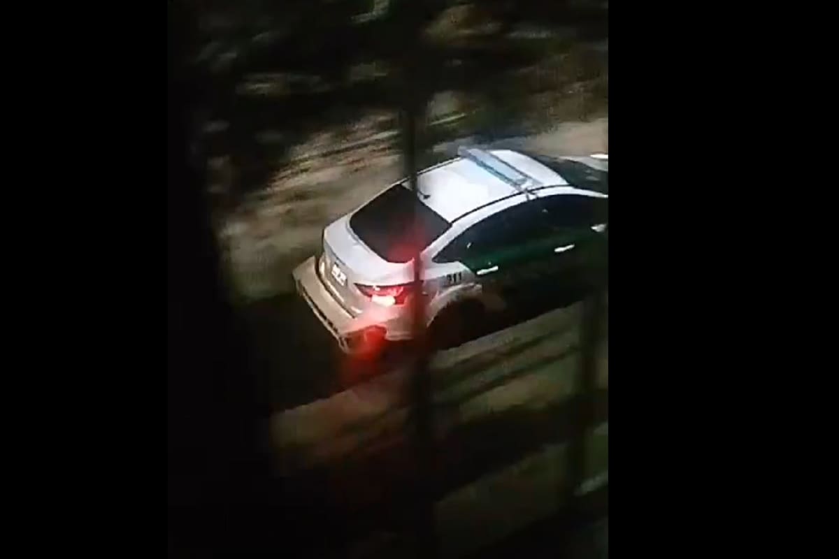 Patrullero de la Gendarmería, en Isidro Casanova