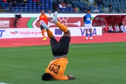 Patson Daka, autor del gol de Zambia en la primera fecha de la Copa Africana de Naciones