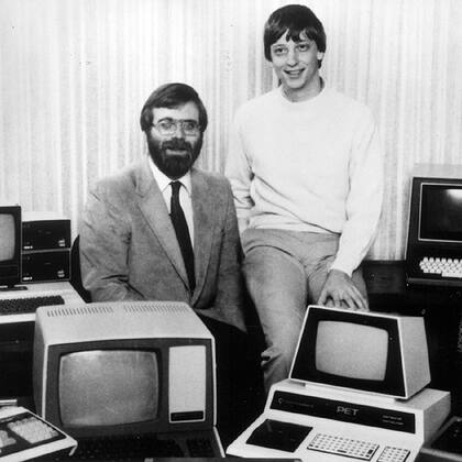 Paul Allen y Bill Gates en 1975, al fundar Microsoft