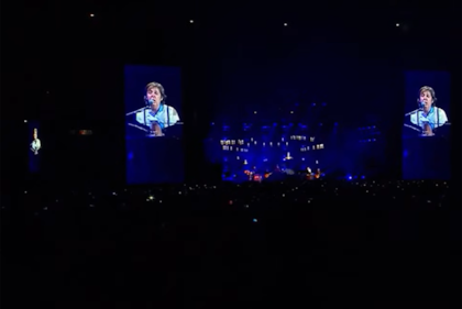 Paul McCartney en el Estadio Azteca de México en el año 2012