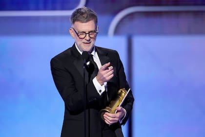 Paul Thomas Anderson, en el momento en que gana el Globo de Oro. Ahora es el favorito para ganar el Oscar al mejor director