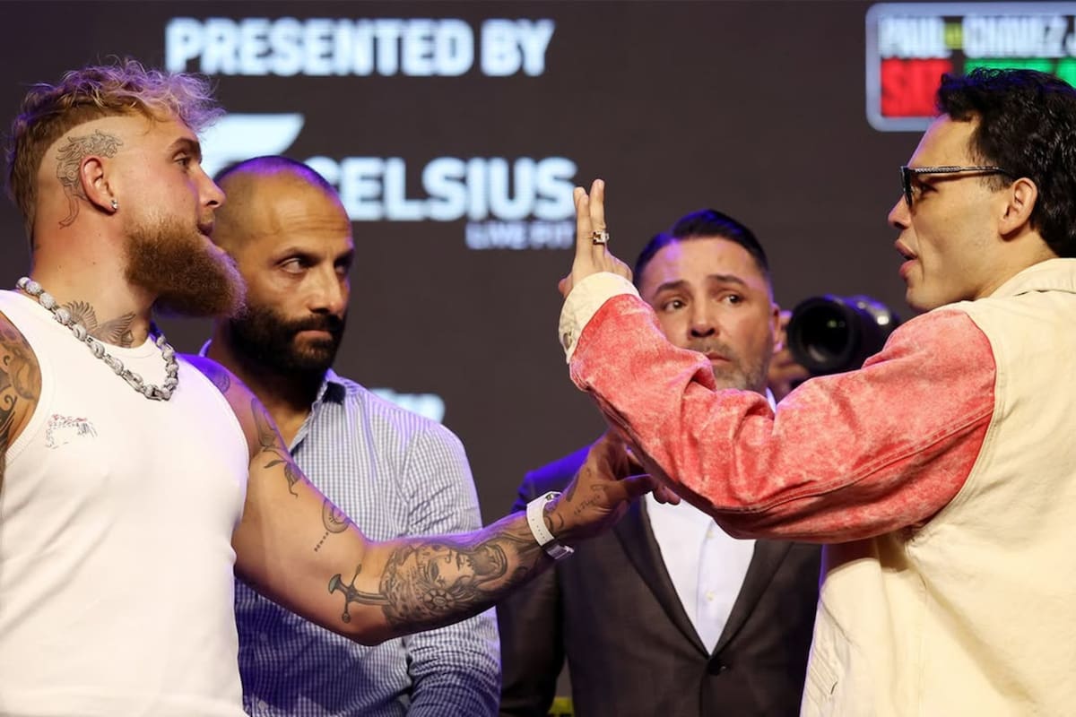 Paul tocó temas sensibles para Chávez Jr. durante su primer careo antes de la pelea. Foto: @jcchavezjr vía Instagram