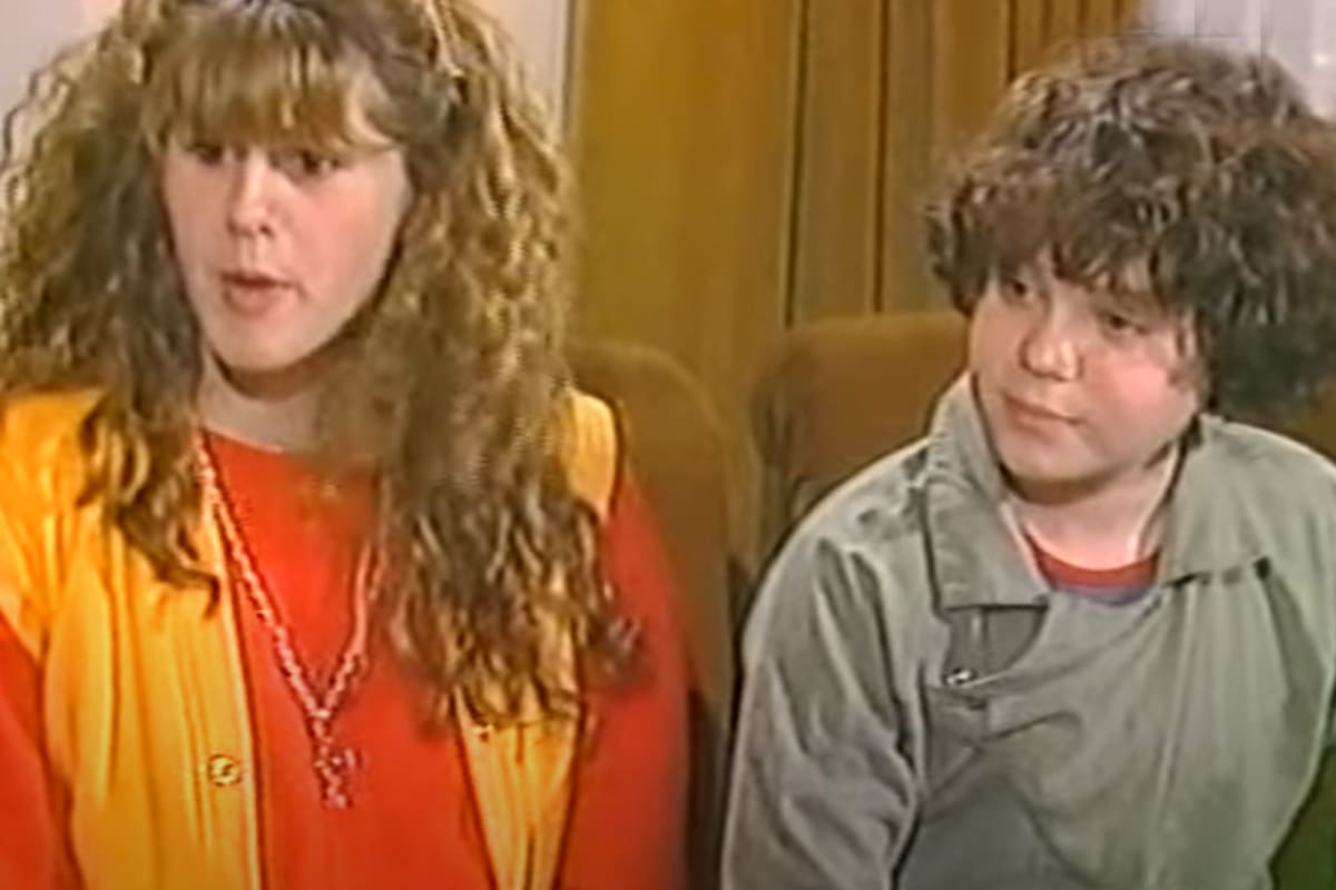 Paula Dougan junto a Emiliano Kaczka, en una escena de la tira que los hizo famosos hace décadas