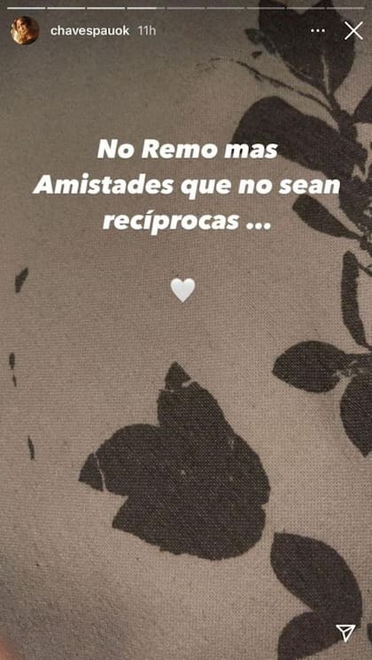 Paula Chavesy un filoso descargo sobre la amistad en Instagram