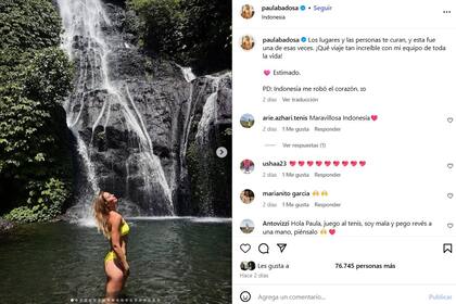 Paula Badosa se separó de Stefanos Tsitsipas y encaró un viaje al Sudeste Asiático