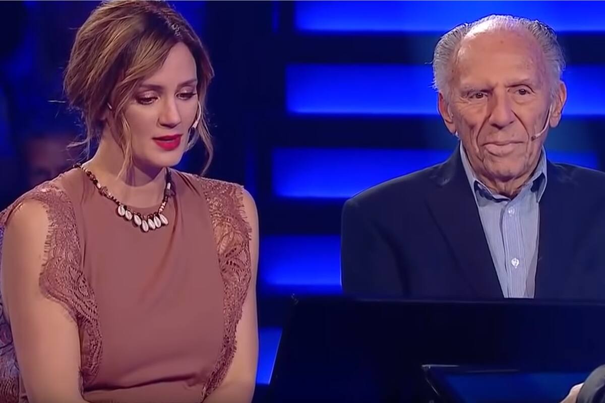 Paula Chaves, acompañada por su abuelo Isaac en "¿Quién quiere ser millonario?".