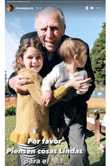 Paula Chaves hizo un especial pedido por la salud de su abuelo: "Piensen cosas lindas para él"