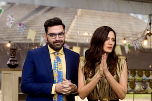 Paula Chaves junto a Damián Betular