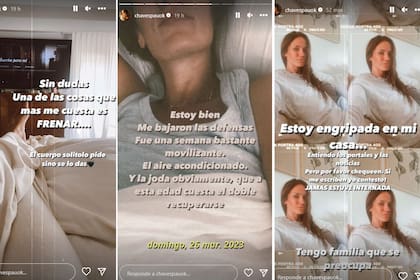 Paula Chaves preocupó a sus fans con sus historias, pero después tuvo que salir a desmentir algunas versiones sobre su estado de salud